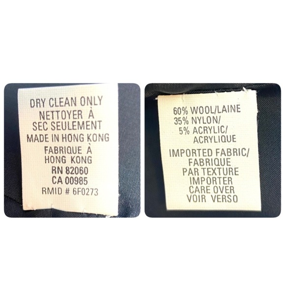 Anne Klein A-Line Wool Houndstooth Blazer Double Breasted Jacket Lined V… - Picture 8 of 11